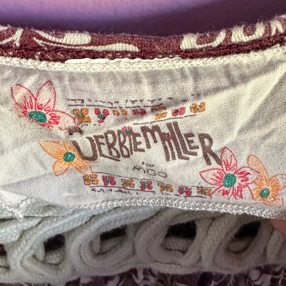 debbie miller for rigo burgundy floral lace mini dress - Picture 3 of 3